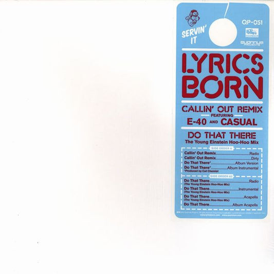 Lyrics Born - Callin' Out Remix / Do That There [12 Inch Single] [Second Hand]