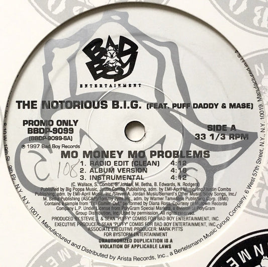 Notorious B.I.G. - Mo Money Mo Problems [12 Inch Single] [Second Hand]