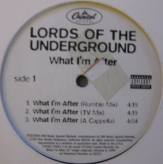 Lords Of The Underground - What I'm After [12 Inch Single] [Second Hand]