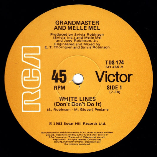 Grandmaster Melle Mel - White Lines (Don't Do It) [12 Inch Single] [Second Hand]
