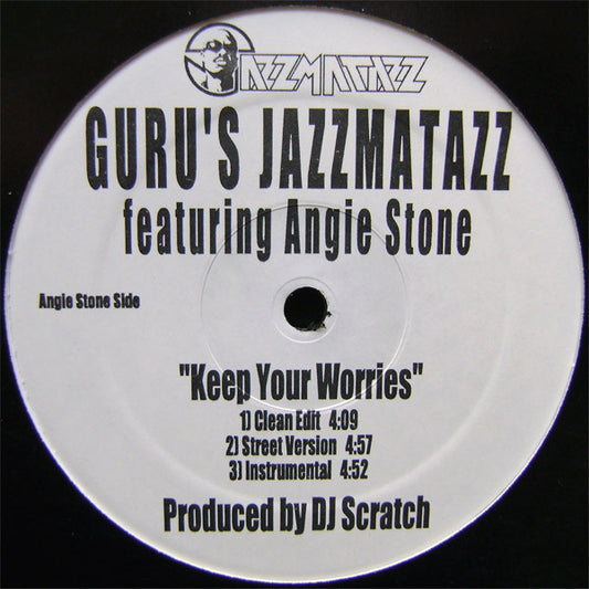 Guru's Jazzmatazz Feat. Angie Stone and Ro - Keep Your Worries / Lift Your Fist [12 Inch Single] [Second Hand]
