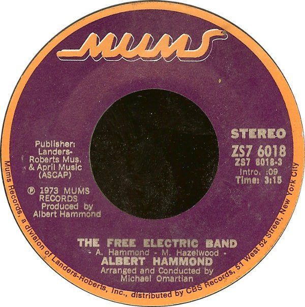 Hammond, Albert - Free Electric Band [Vinyl] [Second Hand]