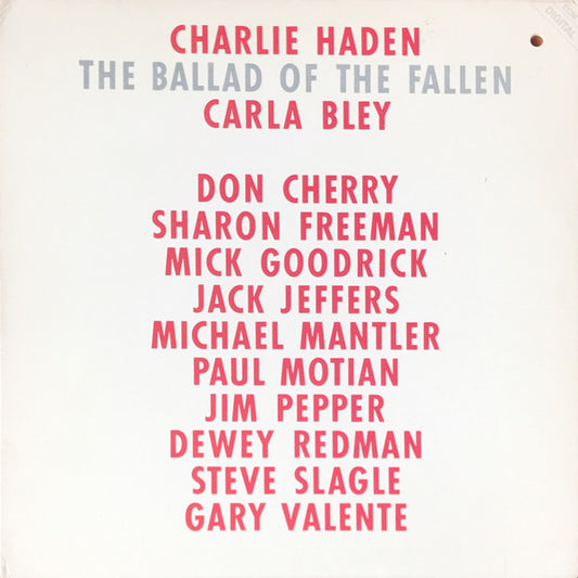 Haden, Charlie And Carla Bley - Ballad Of The Fallen [Vinyl] [Second Hand]
