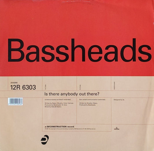 Bassheads - Is There Anybody Out There? [CD Single] [Second Hand]