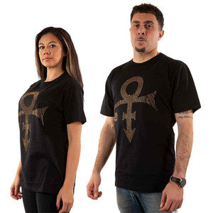 Prince - Gold Symbol Diamante (Black) Small [T-Shirt]