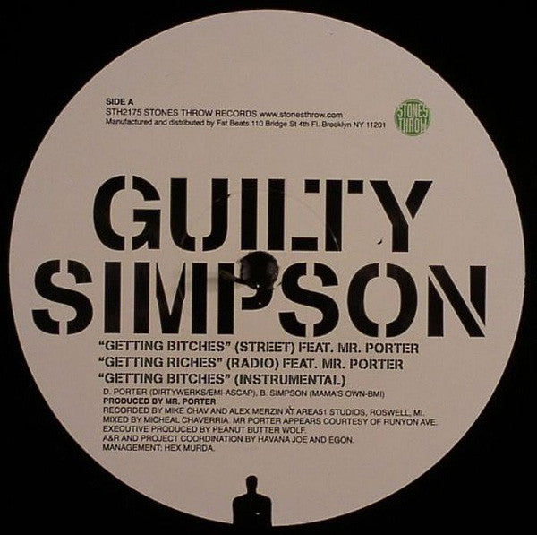 Simpson, Guilty - Getting Bitches / She Won't Stay At Home [12 Inch Single] [Second Hand]