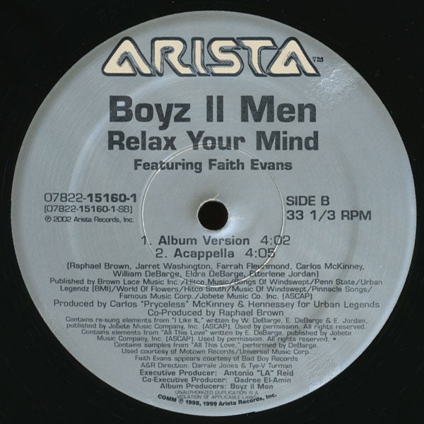 Boyz Ii Men - Relax Your Mind [12 Inch Single] [Second Hand]