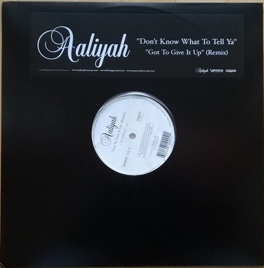 Aaliyah - Don't Know What To Tell Ya [12 Inch Single] [Second Hand]