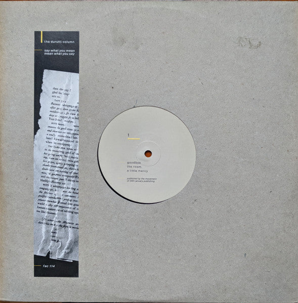 Durutti Column - Say What You Mean Mean What You Say [12 Inch Single] [Second Hand]