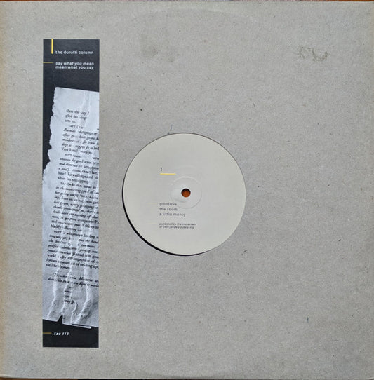 Durutti Column - Say What You Mean Mean What You Say [12 Inch Single] [Second Hand]