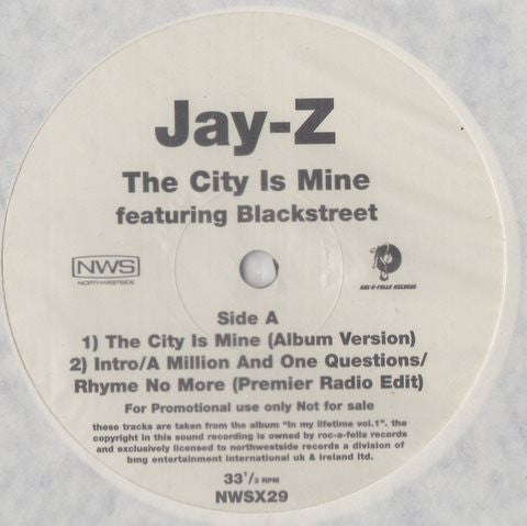 Jay-Z - City Is Mine [12 Inch Single] [Second Hand]