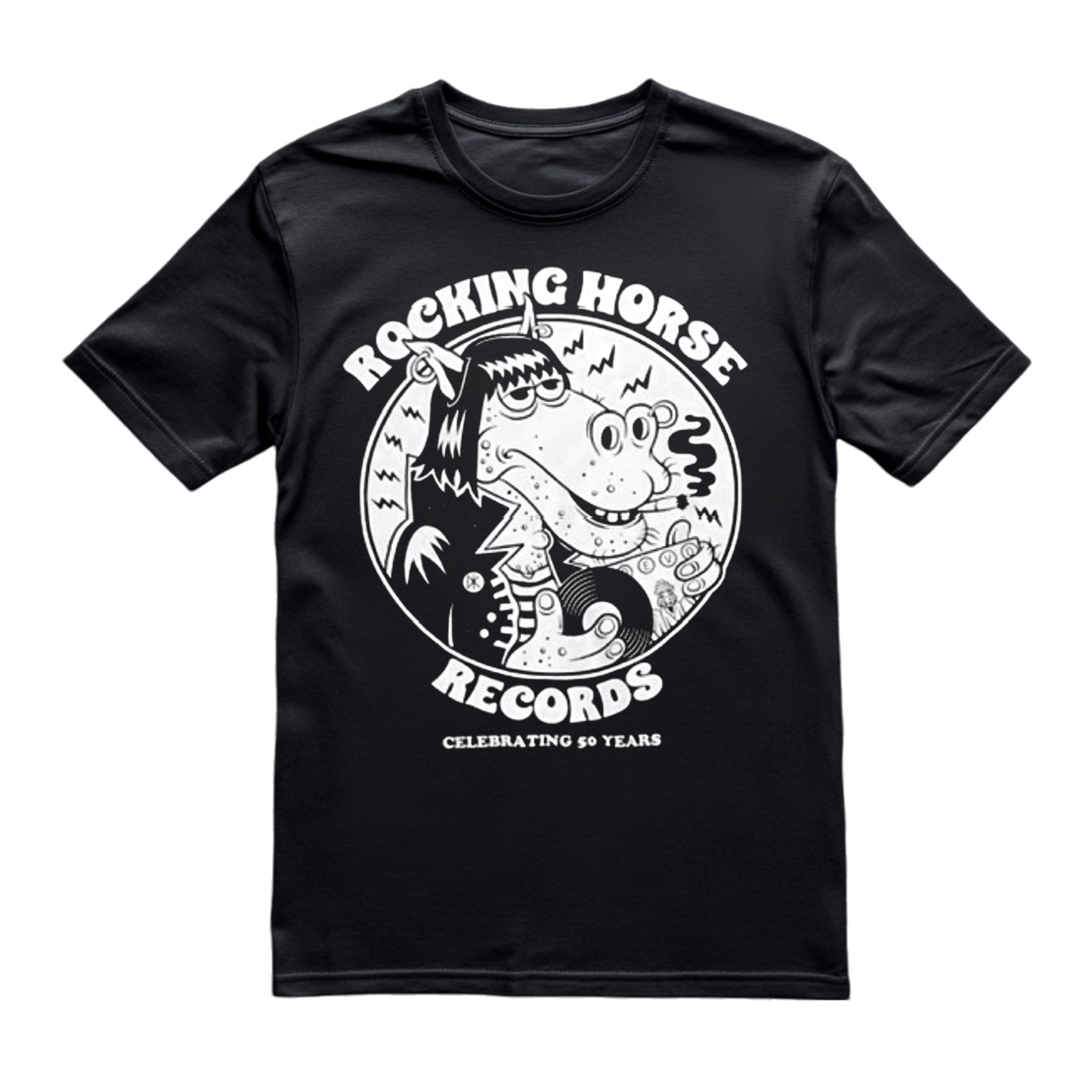 Rocking Horse - Smoking Horse (Black) Large [T-Shirt]